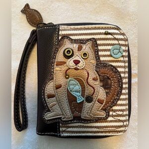 CHALA Zip Around Wallet Cat 5.5" New without tags